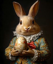 Œufs et élégance : un lapin qui a de la classe sur But First Framing