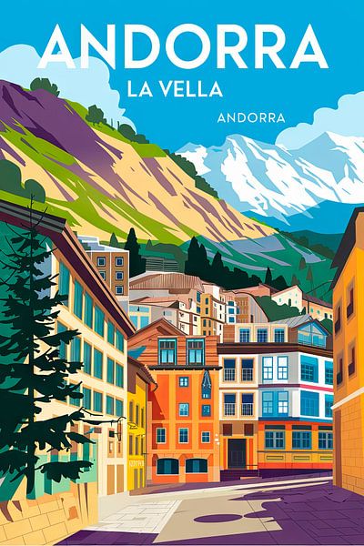 Andorra la Vella, Andorra von Poster Art Shop