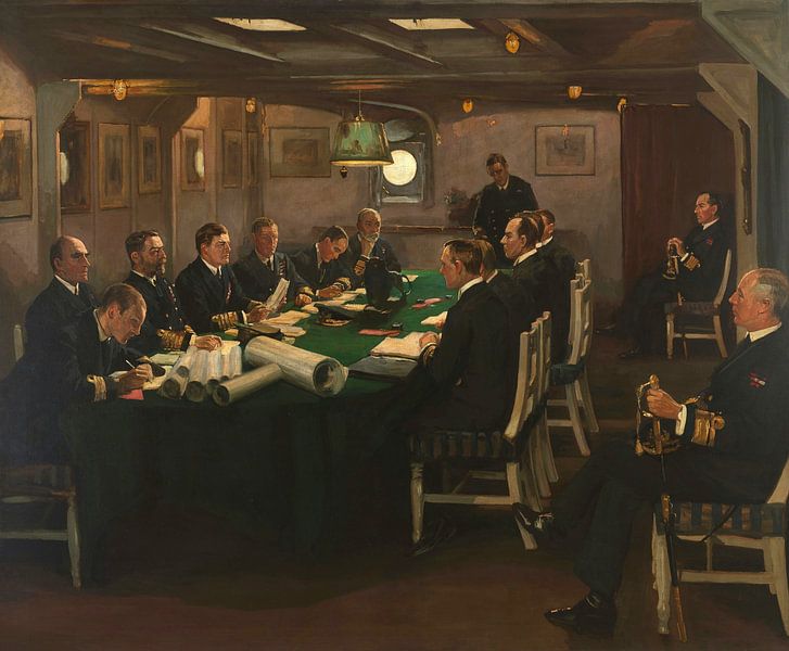 The End: The fore-cabin of "HMS Queen Elizabeth", John Lavery by All the Masters