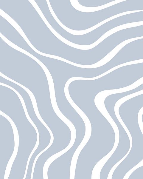 Hellblaue fließende Linien von Studio Miloa