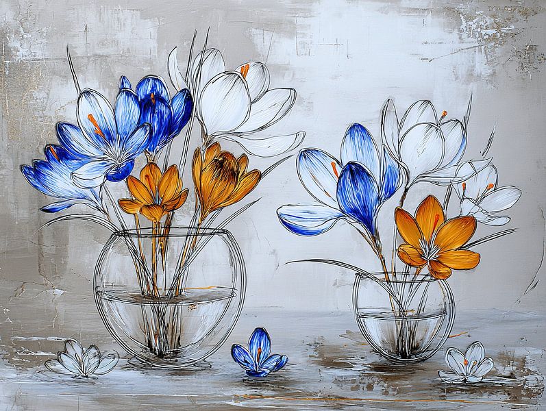 Crocuses Vases | Vibrant Blooming Delight by Flower Studio