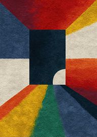 Abstrakte Perspektive Geometrische Farben von Niklas Maximilian