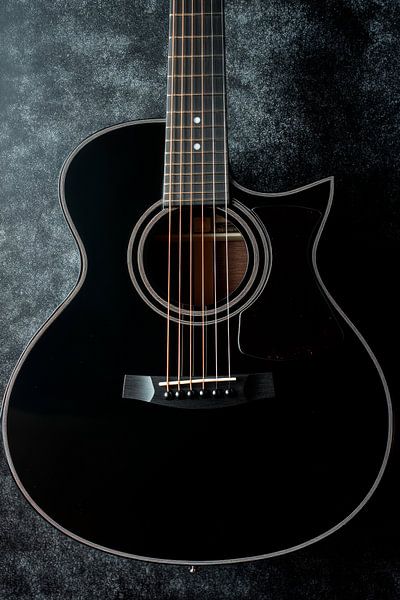 Black acoustic guitar by Poster Art Shop