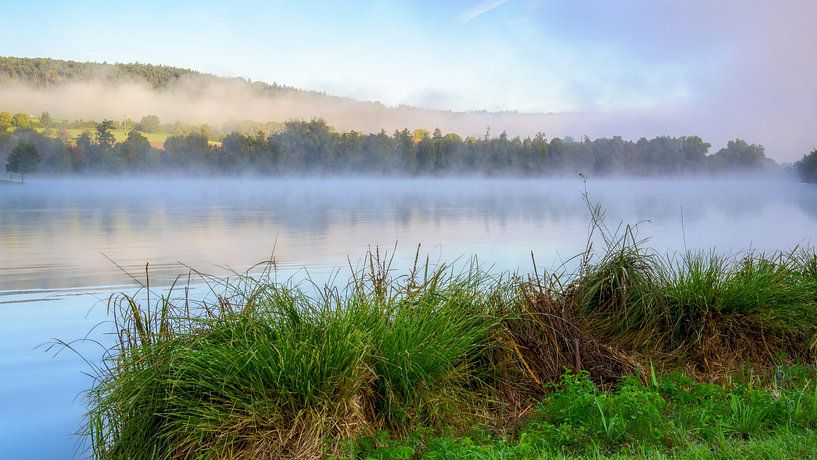 Foggy morning at the Kratzmühlsee in the Altmühltal by ManfredFotos