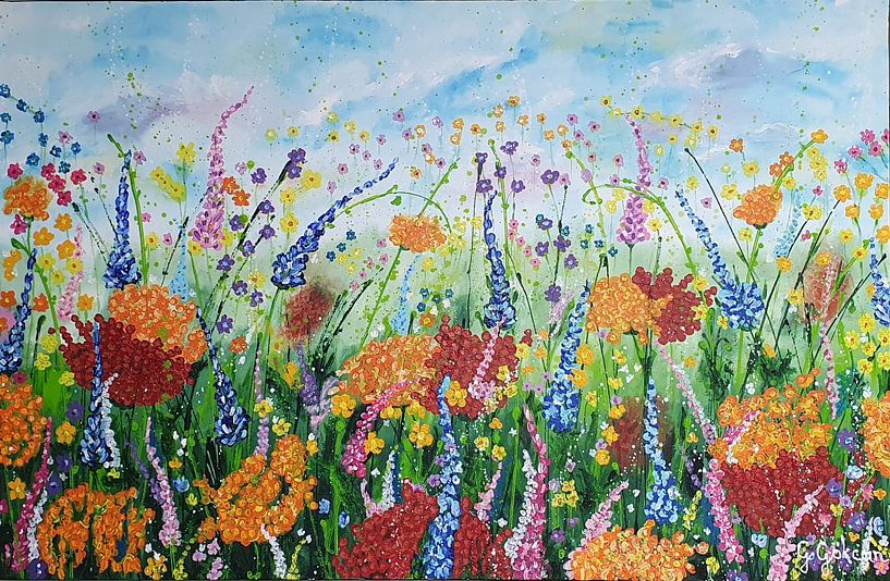 Colourful garden flowers by Gulserin Gokcan