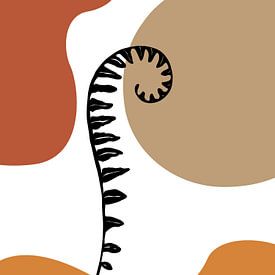 Fougères sur formes organiques sur Anjo Kan