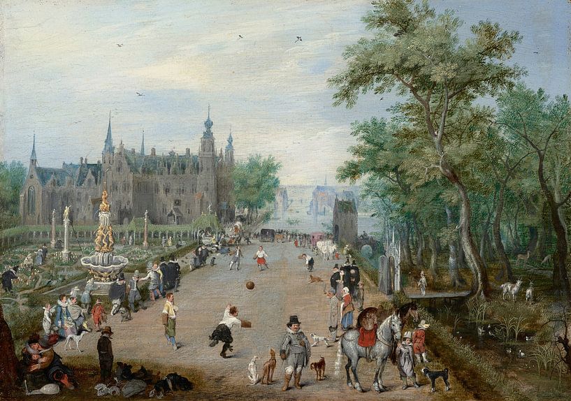 Een Jeu de Paume voor een Landpaleis, Adriaen Pietersz. Van De Venne van Meesterlijcke Meesters