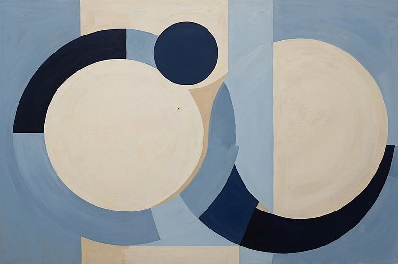 Geometrisch abstract in zachte kleuren van Art & Soul Creations