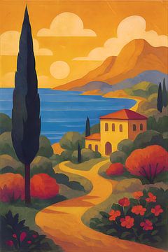 Mediterranean house painting. by Johannes