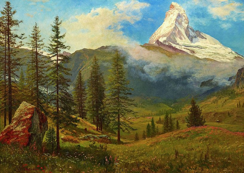 Albert Bierstadt,The Matterhorn, 1867 by finemasterpiece