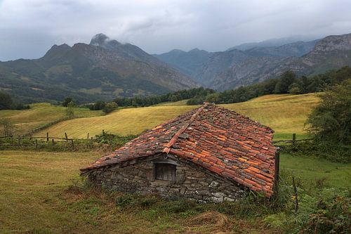 Beautiful Countryside Landscape at Picos devEuropa, Asturias, Sp