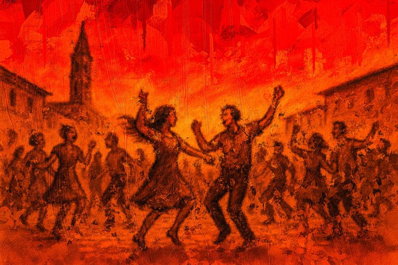 Tanz bei untergehender Sommersonne von Geert Van Baelen