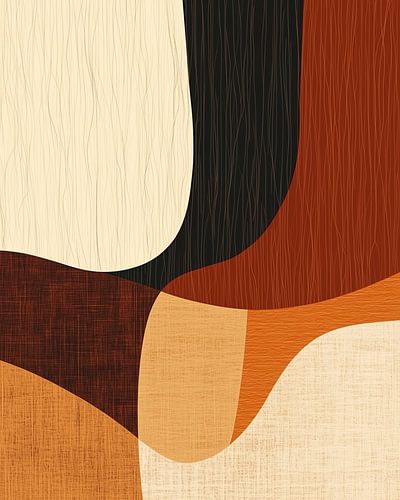 Formes géométriques abstraites dans les tons de terre