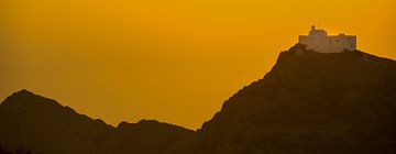 Agios Symeon monastery and sunset by Jan Fritz
