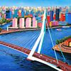Peindre Rotterdam avec le pont Érasme sur Caprices d'Art