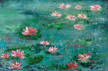 Water lilies 'Mesmerising Lilies' by Claudia Rosa Art