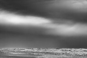 Zwart Wit Strand Storm