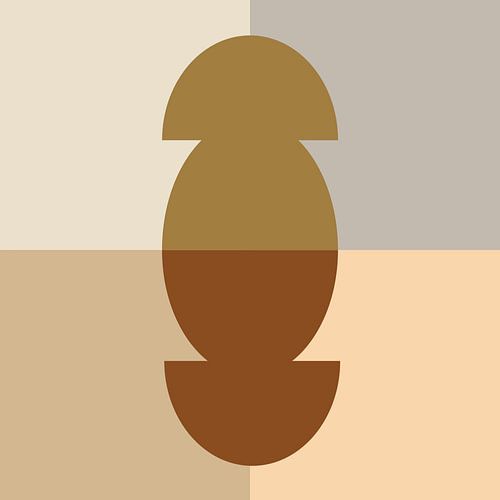 Abstracte kunst op natuurlijke kleuren