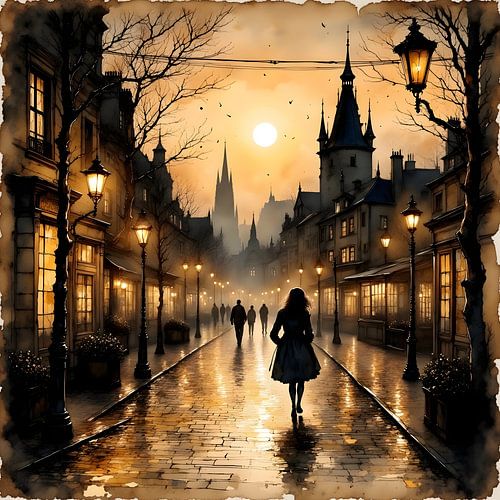 Silhouetten in het maanlicht