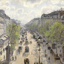 Boulevard Montmartre, Frühling, Camille Pissarro von Meisterhafte Meister