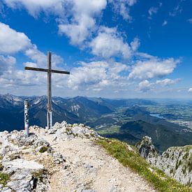 Panorama from the Säuling, 2047m, to Füssen and the lake landscape in the Allgäu by Walter G. Allgöwer