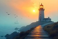 Lighthouse at sunset