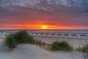 Texel Strand Paal 28 schöner Sonnenuntergang