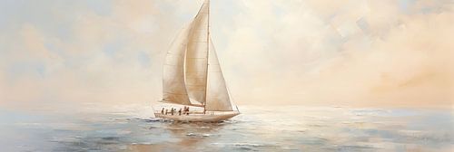 Sailing vessel abstract Sailing boats by Wonderful Art