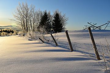 A field in winter by Claude Laprise