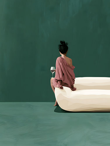Quiet Morning on a White Sofa