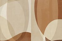 Scandinavian abstract minimalist art in beige and brown