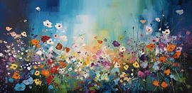 Coloured flowers by Artsy