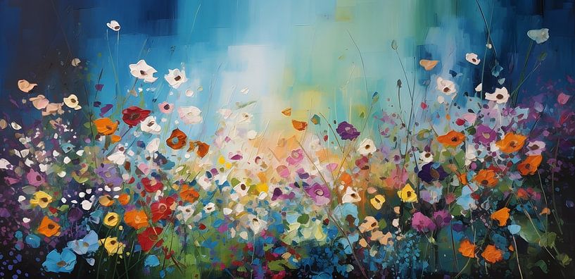 Gekleurde bloemen van Artsy