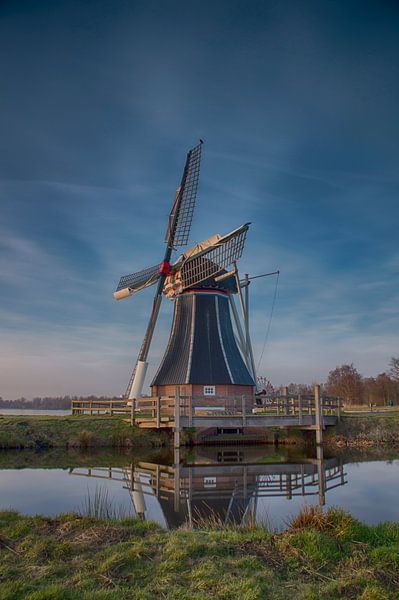 Dutch mill De Helper by Sandra de Heij