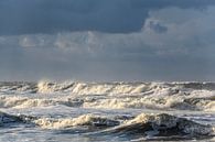 Golven op het strand op het eiland Texel in de Waddenzee van Sjoerd van der Wal Fotografie thumbnail