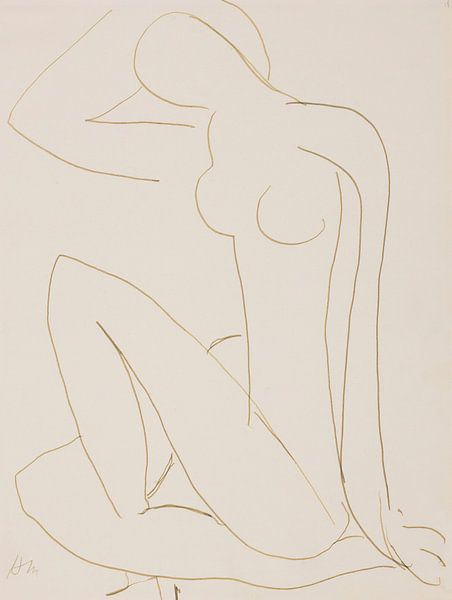 Henri Matisse, Henri Matisse, Nu assis  von Meisterhafte Meister