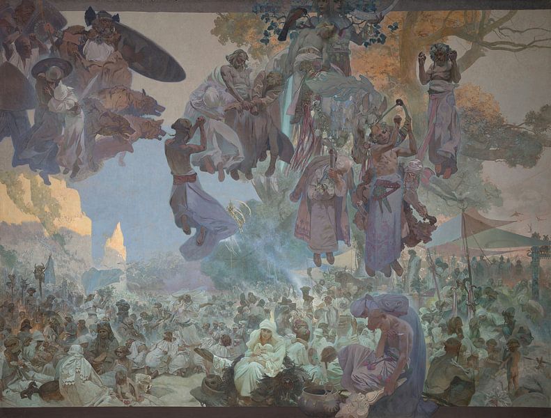 Viering van Svantovit in Rügen, Alphonse Mucha van Meesterlijcke Meesters