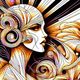 Art Deco Porträt ( 10) von Ineke de Rijk