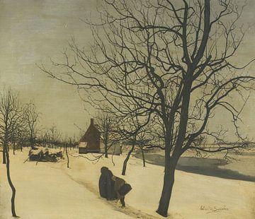 Pachtbetrieb im Schnee, Valerius De Saedeleer