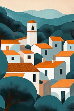 Minimalistisch Mediterraans Dorp no.3 van Studio BB