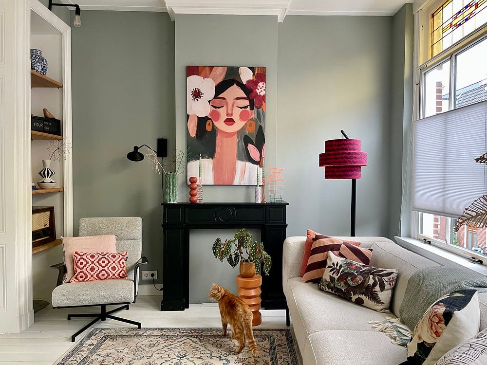 Portret, moderne illustratie  van Carla Van Iersel 