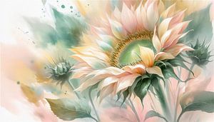 Sonnenblume in Pastell