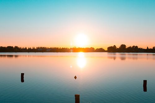 Sunset Orange & Teal