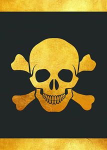 Gold-Piraten-Totenkopf
