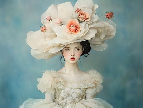 The girl with the rose hat