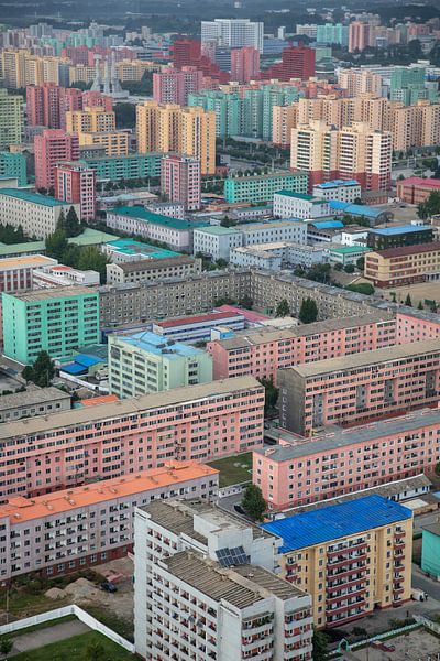 Overview photo Pyongyang North Korea by Ingrid Koedood Fotografie