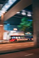 Bus in moving world.
