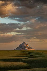 Sonnenaufgang am Mont Saint-Michel