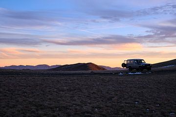 Sonnenuntergang auf dem Pic Negre von Geert van Atteveld