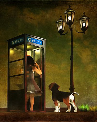 Kinderen Kunst: Amy en Buddy bellen naar huis